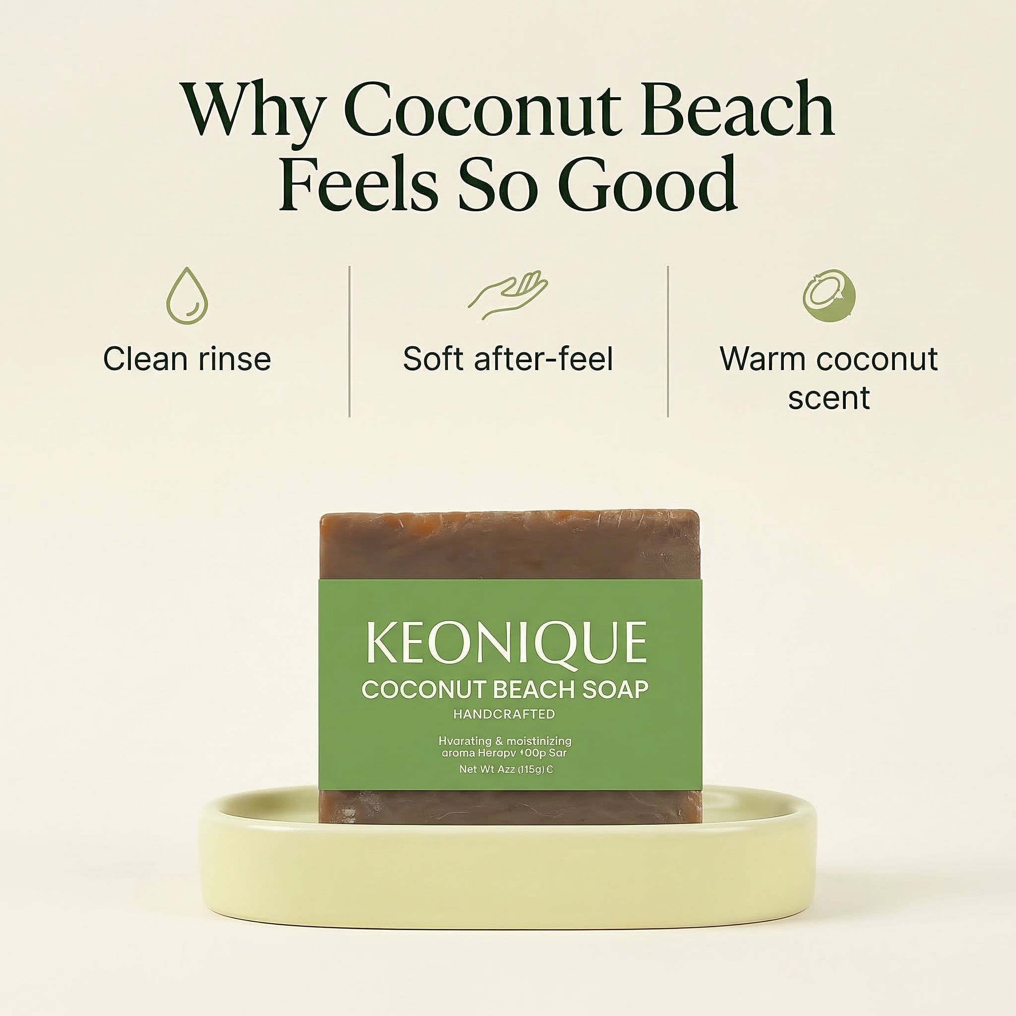 KEONIQUE Coconut Beach Soap - KEONIQUE