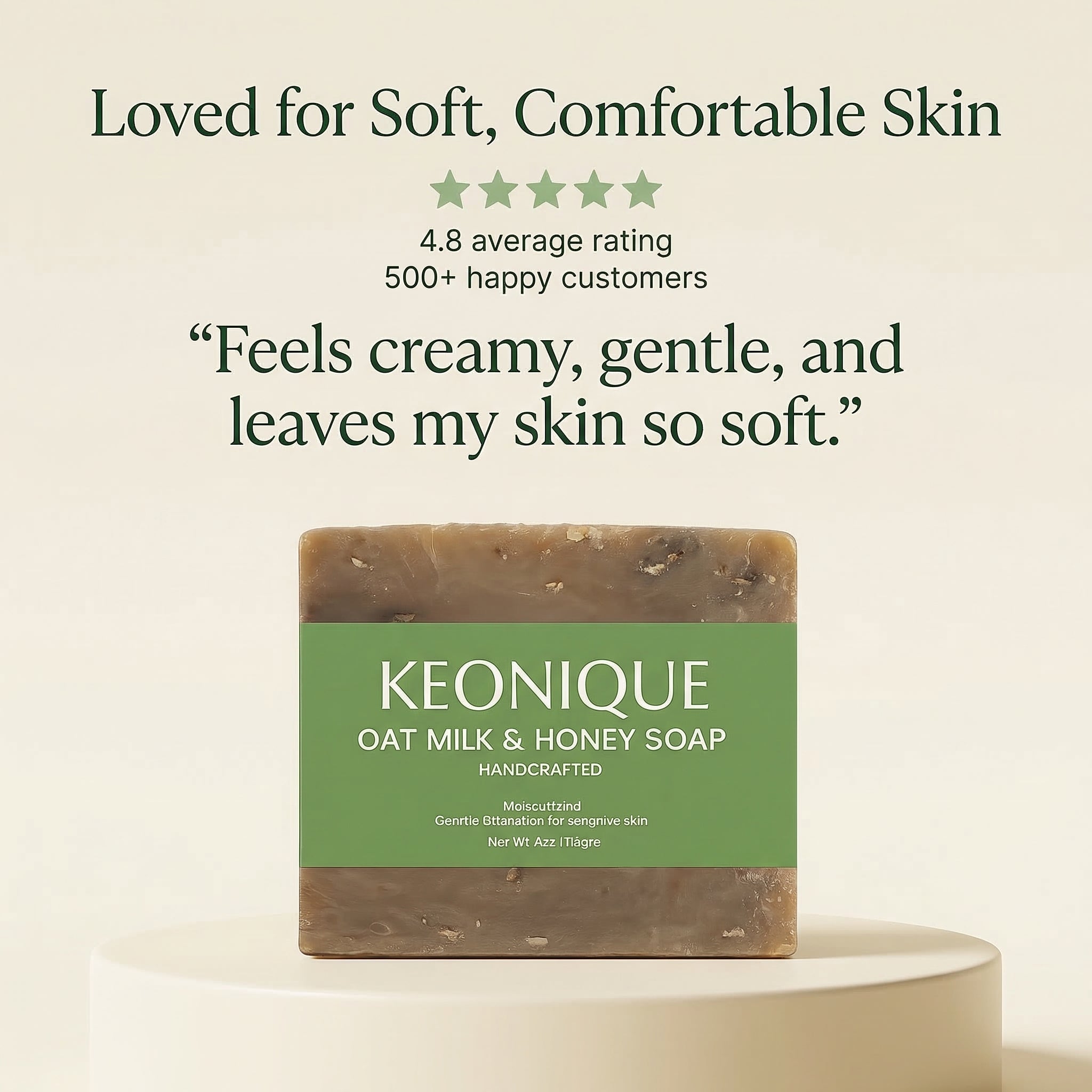 KEONIQUE Oat Milk & Honey Soap - KEONIQUE