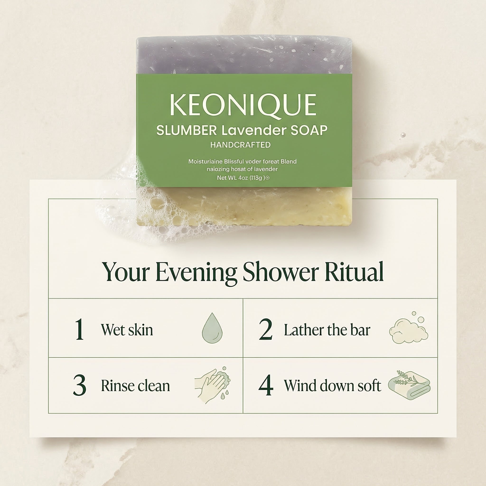 KEONIQUE Slumber Lavender Soap - KEONIQUE