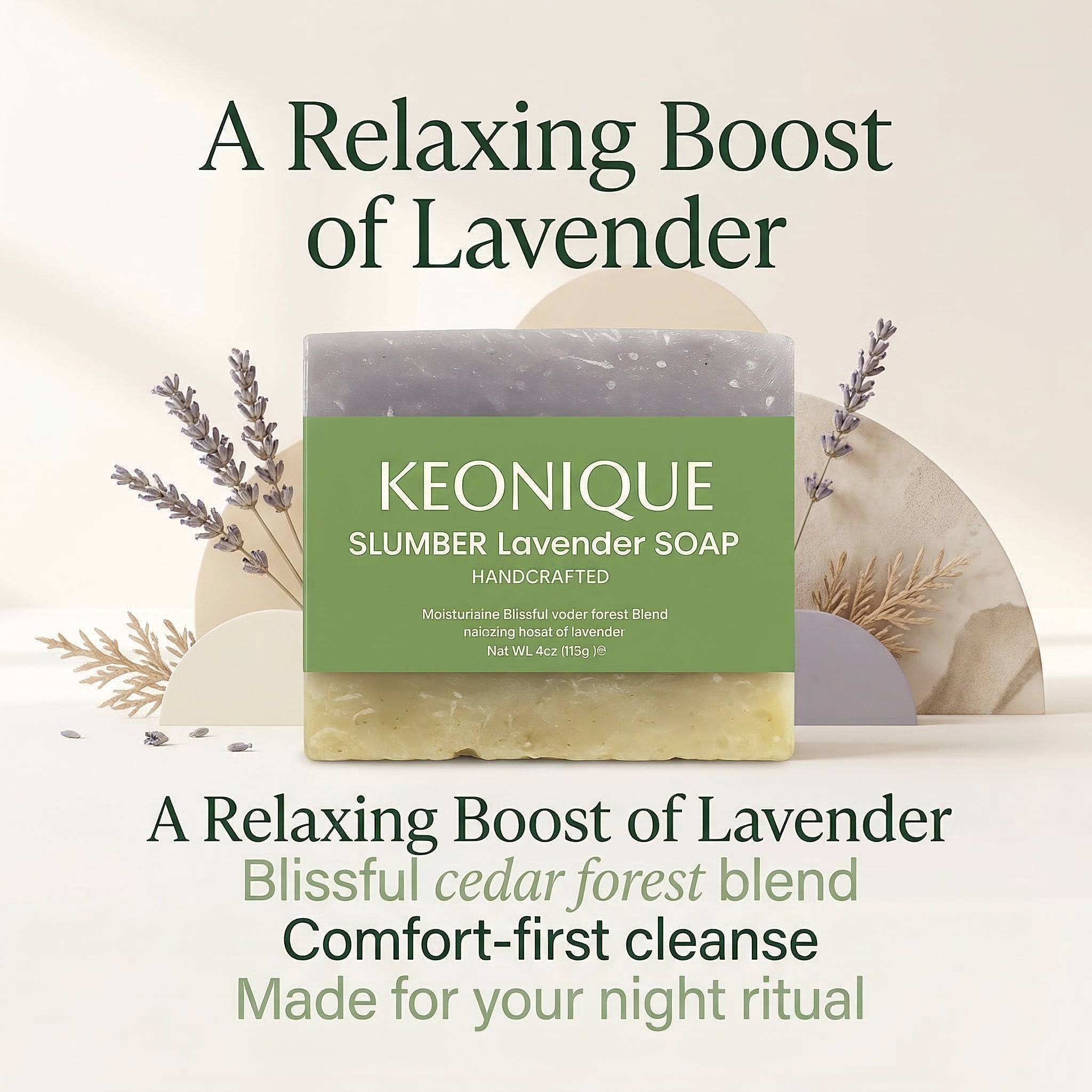 KEONIQUE Slumber Lavender Soap - KEONIQUE