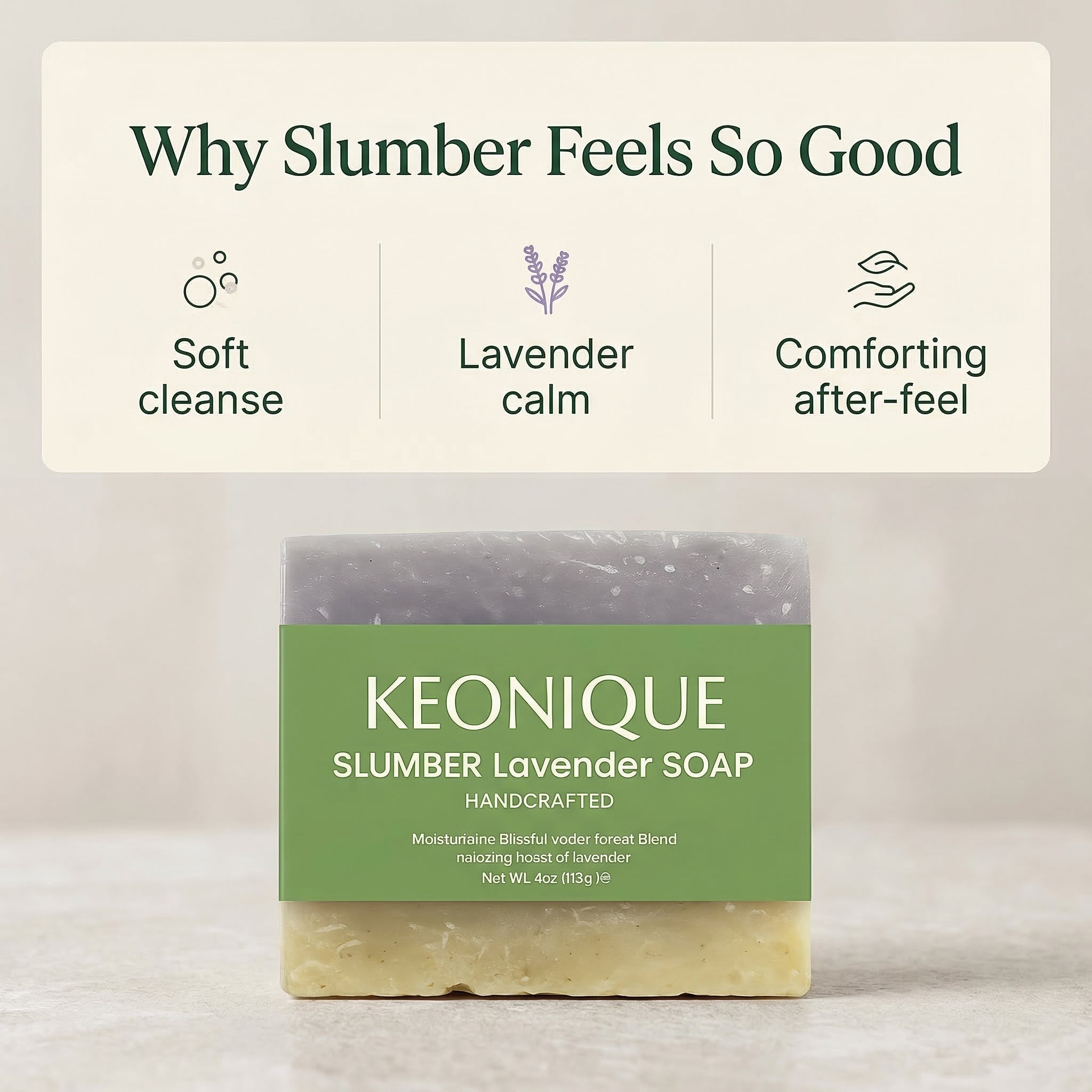 KEONIQUE Slumber Lavender Soap - KEONIQUE